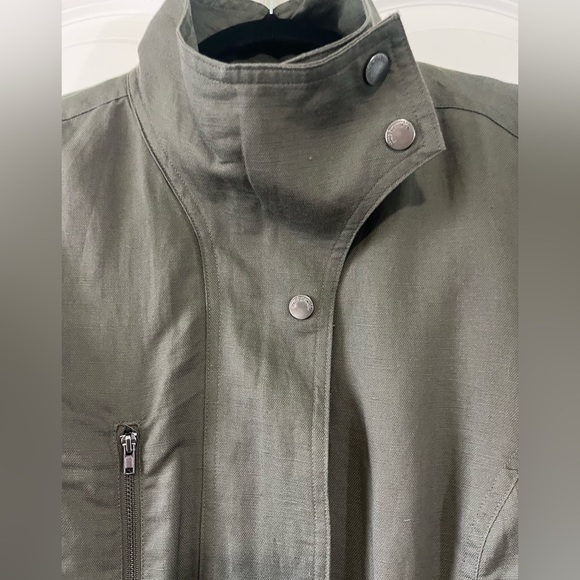 Peace Love World linen army green utility jacket - Picture 5 of 12